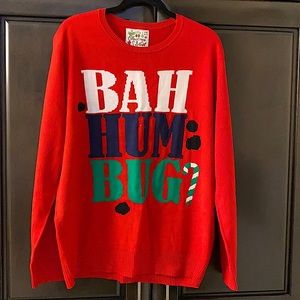 Christmas crewneck sweater (Xmas) bah hum bug SIZE L (42-44 men)